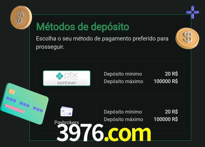 O cassino 3976.com oferece uma grande variedade de métodos de pagamento
